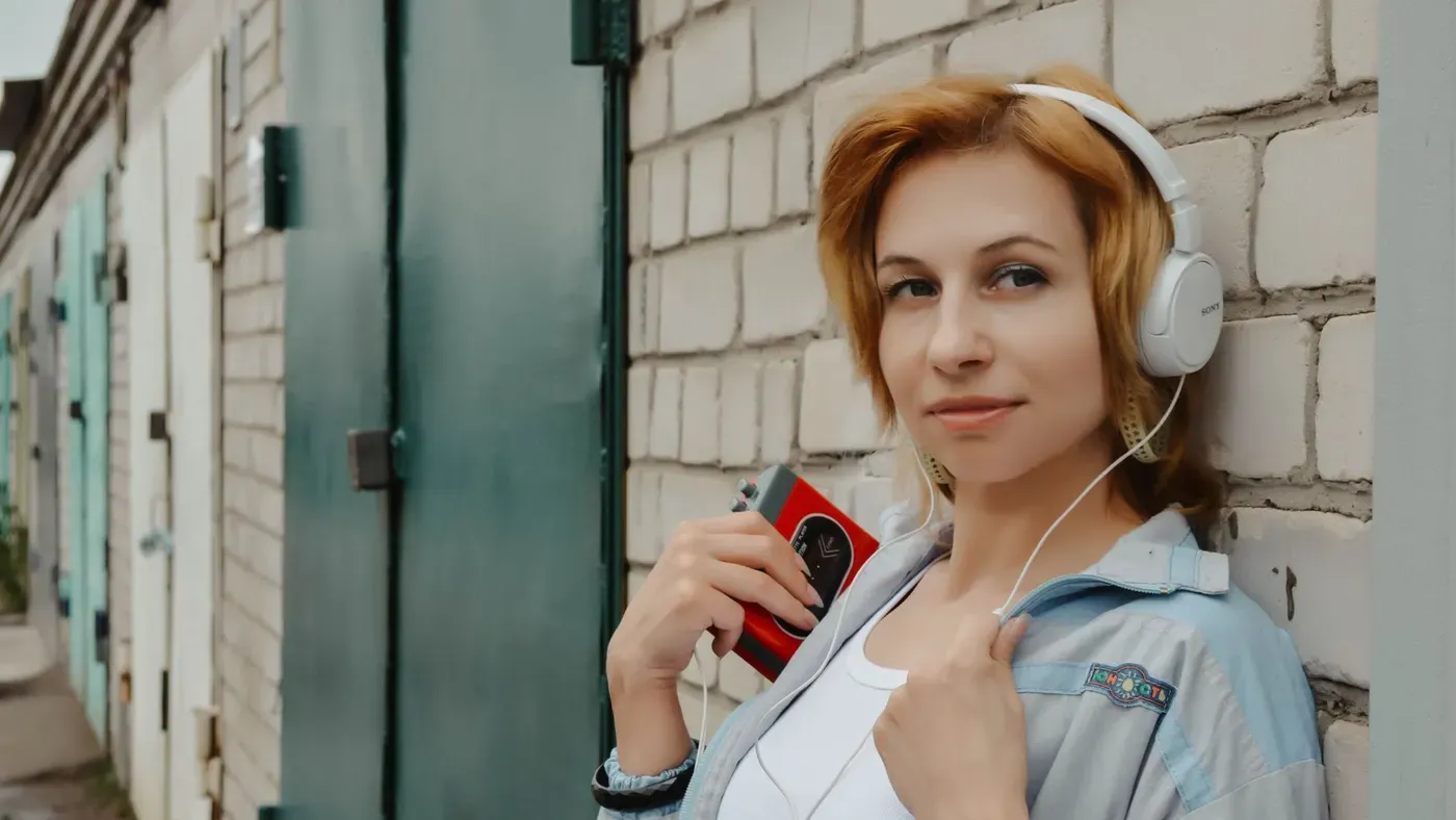 Mp3-spelare som ligger på ett bord