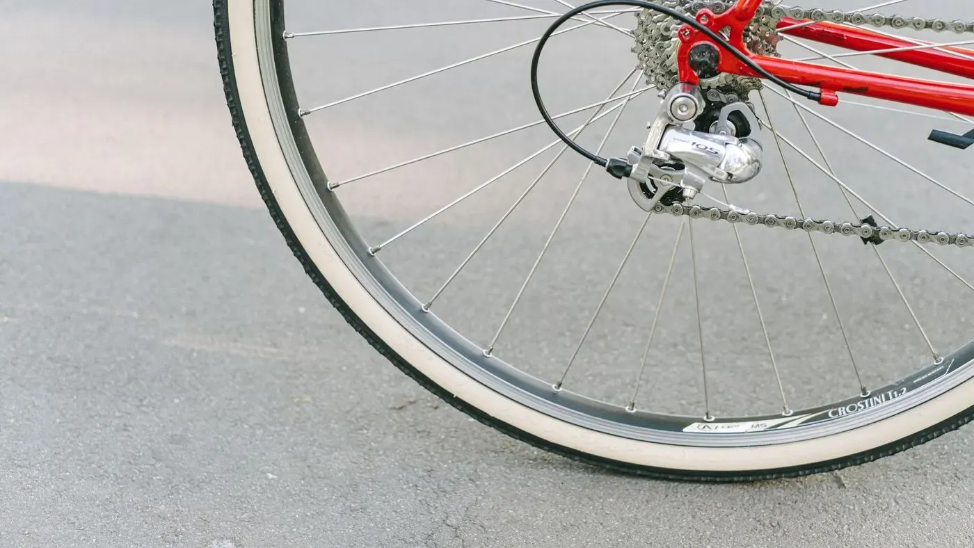 Cykeldäck monterat på hjul