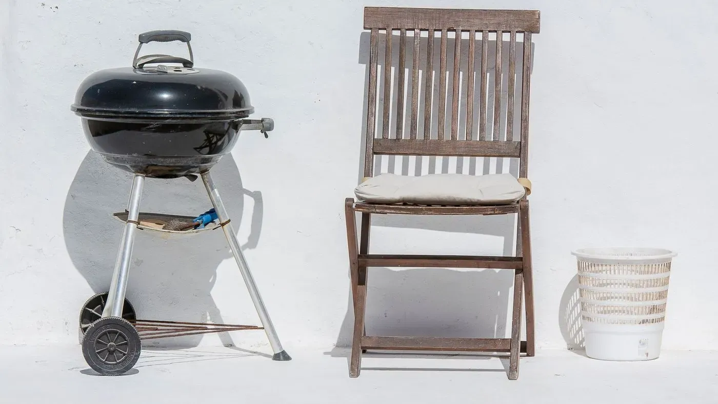 Gasolgrill på uteplatsen