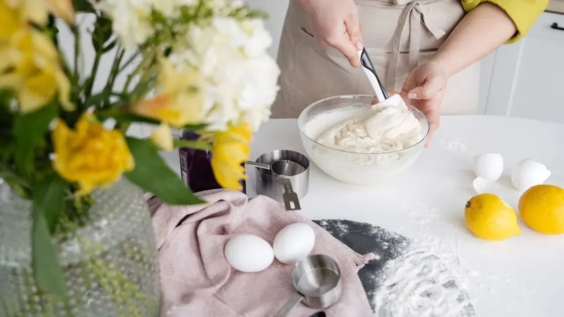 Bakning vid köksbänken