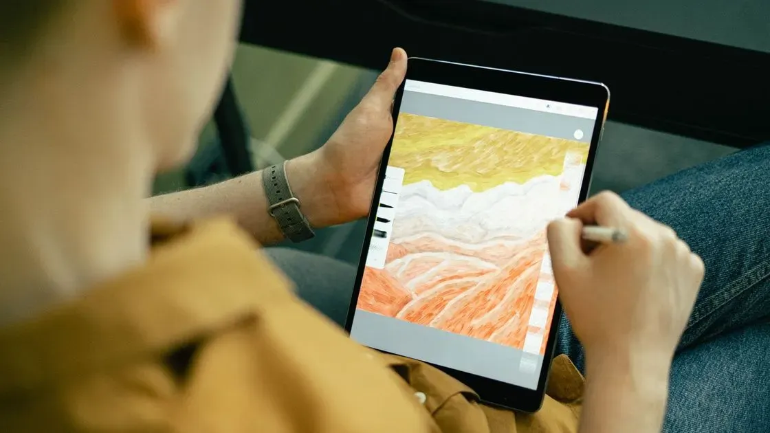 Digital konstnär ritar vid skrivbord